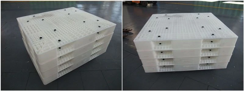Double deck stacking plastic pallets (2)
